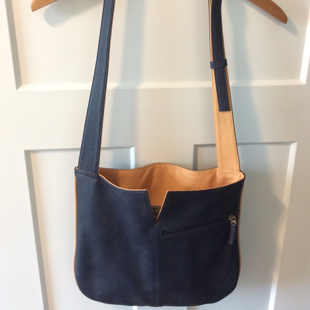 JP Ourse Park Avenue leather purse - Indigo & Butter